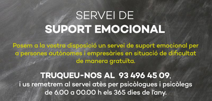 Necessites acompanyament emocional gratuït? Truca’ns!