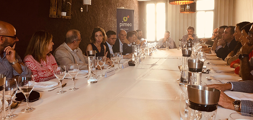 La consellera d’Empresa, Àngels Chacón, es reuneix amb empresaris de PIMEC al Vallès Oriental