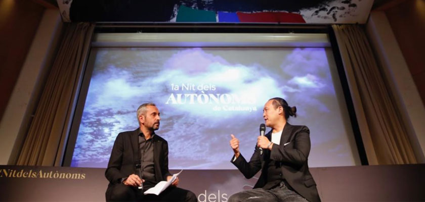 Conversa entre Miquel Camps, president d’Autònoms PIMEC, i Dídac Lee, premiat a la 1a Nit dels Autòn