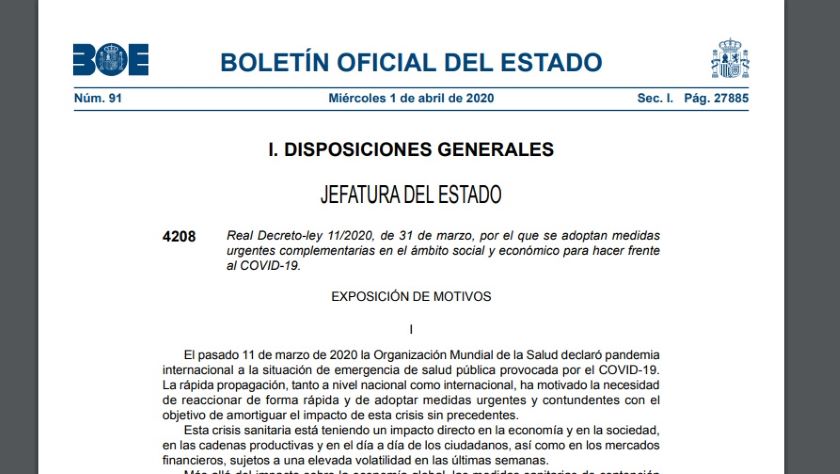 Mesures per a pimes i autònoms recollides al RDL 11/2020